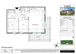  Appartement � vendre 3 pi�ces 65 m�