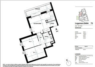  Appartement � vendre 3 pi�ces 54 m�