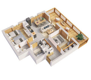  Appartement � vendre 3 pi�ces 58 m�