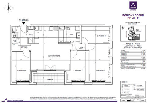   Appartement Bobigny 5 pi�ce(s) 80,18 m2 Appartement - 5 pi�ce(s) - 93 m�