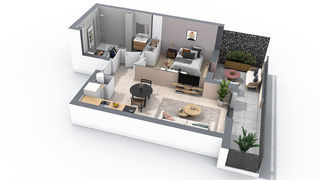  Appartement � vendre 2 pi�ces 45 m�