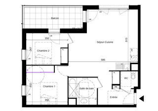  Appartement � vendre 3 pi�ces 63 m�