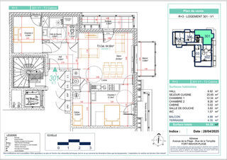  Appartement � vendre 3 pi�ces 65 m�