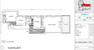  Appartement � vendre 4 pi�ces 89 m�