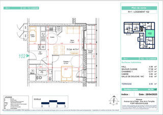  Appartement � vendre 2 pi�ces 45 m�