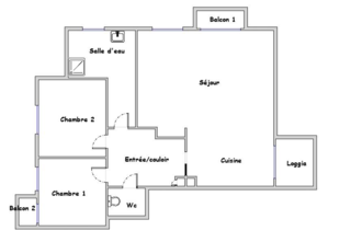  Appartement � vendre 3 pi�ces 68 m�