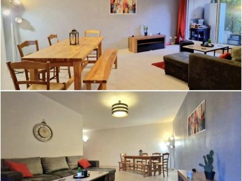   GRAND 2 PI�CES 61M2 MEUBL�-TERRASSE-REZ-DE-JARDIN-PARKING Appartement - 2 pi�ce(s) - 61 m�
