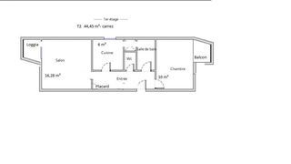  Appartement � vendre 2 pi�ces 45 m�