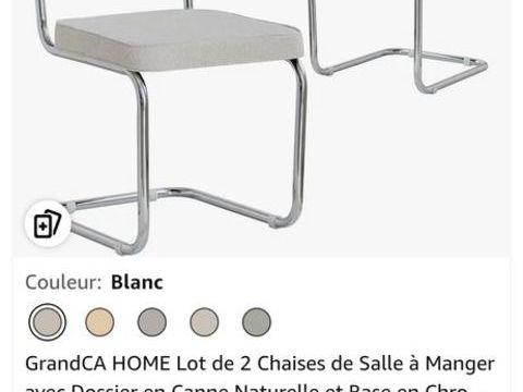 4 Chaises neuves emballees 99 La Couture (62)