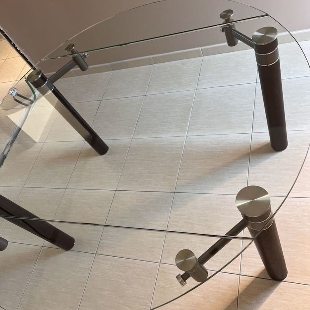Table en verre Ronde ou rectangulaire selon besoin TBE Meubles