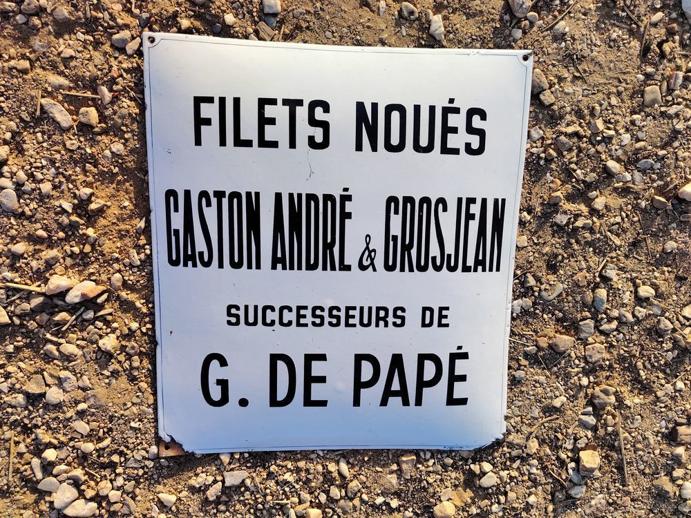 plaque emaillee bombee filets noues Bricolage
