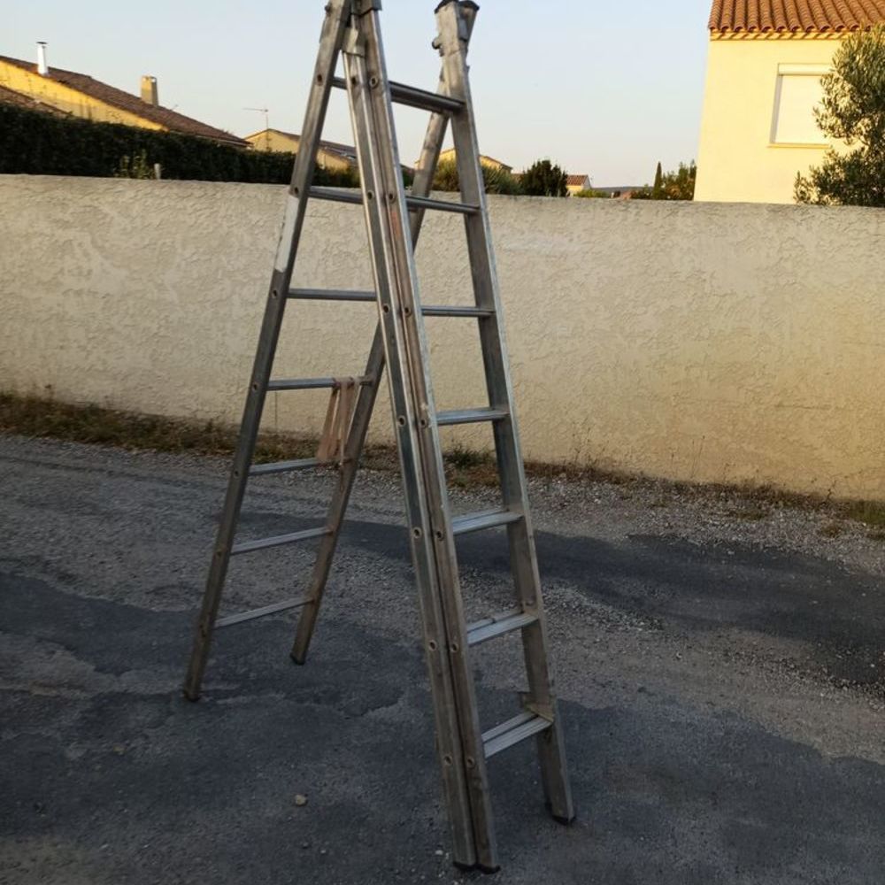 Echelle transformable 3 plans 7 echelons aluminium 5.3m Bricolage