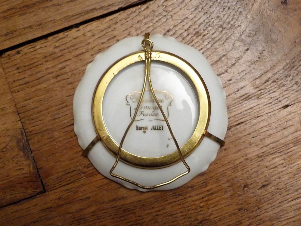 Assiette Miniature Blanche avec Support-Porcelaine de Limoge Décoration