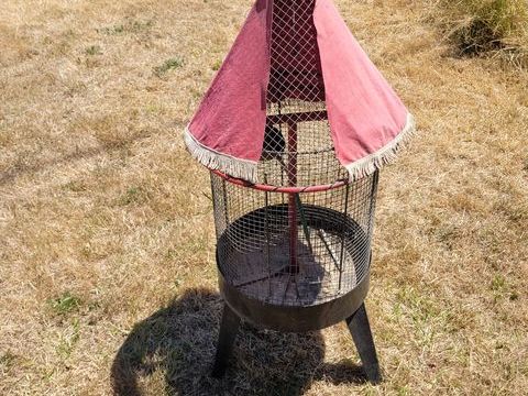 CAGE &Agrave; OISEAUX RONDE / MALLE BOIS ROTIN 65 17600 Sablonceaux