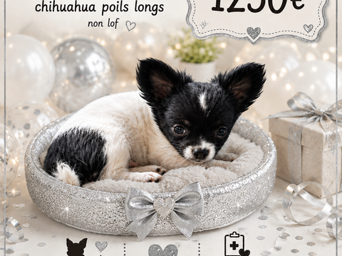 Disponible chihuahua non lof poils longs 1250 22640 Plénée-jugon