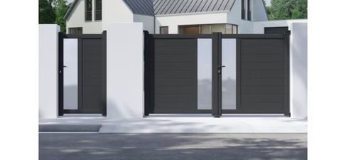 Ensemble portail aluminium 3,50 + portillon 1m Hauteur 1,70m 1150 Moussy-le-Neuf (77)