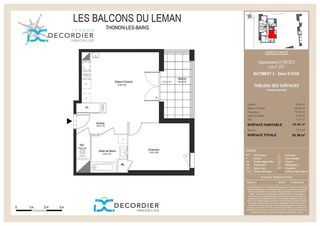  Appartement � vendre 2 pi�ces 45 m�