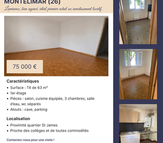  Appartement � vendre 4 pi�ces 63 m�