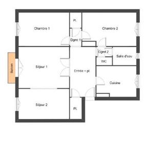  Appartement � louer 4 pi�ces 82 m�