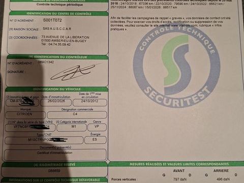 Citro&euml;n C4 1.4i 16V Attraction 2012 occasion Saint-Denis-en-Bugey 01500