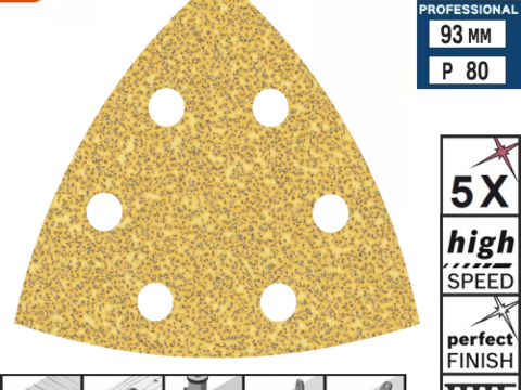 5 Disques abrasifs BOSCH C470 6 Trous 93 mm Grain G80 P80 2 26290 Les granges-gontardes