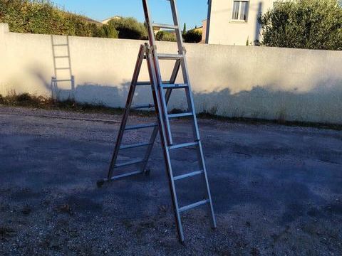 Echelle transformable 3 plans 6 echelons aluminium 4.7 mm 240 Saint-Jean-de-Fos (34)