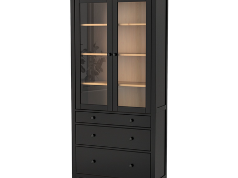 Meuble de rangement brun fonc� portes vitr�es 80 Viry (74)