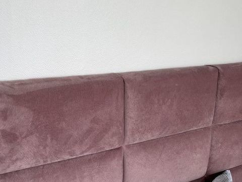 Tte de lit rose velours- pice unique- fabrique sur mesure 100 Paris 7 (75)