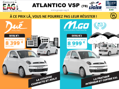 MICROCAR Voiture sans permis  occasion Carri&egrave;res-sous-Poissy 78955