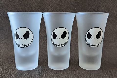lot de 3 verres à alcool fort l'étrange Noël de mr Jack  20 Carnon Plage (34)