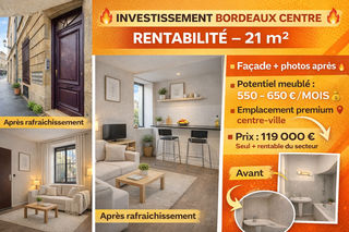  Appartement � vendre 1 pi�ce 21 m�