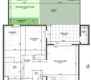  Appartement � vendre 3 pi�ces 63 m�