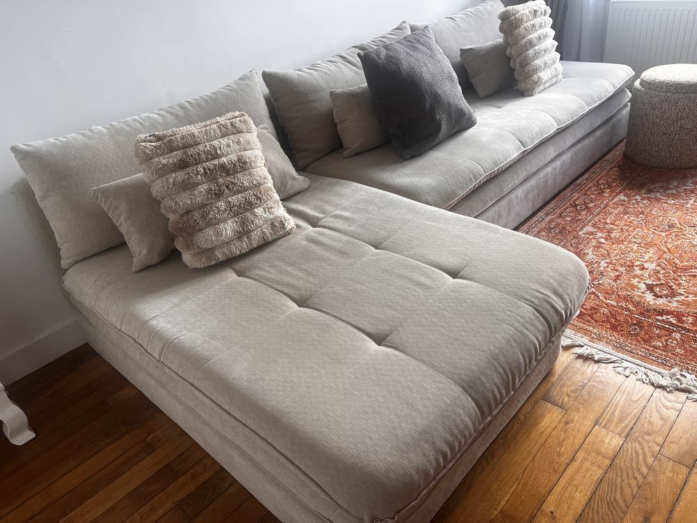  Canap&eacute; d'angle convertible CLIO beige ? Maisons du Monde ? Meubles