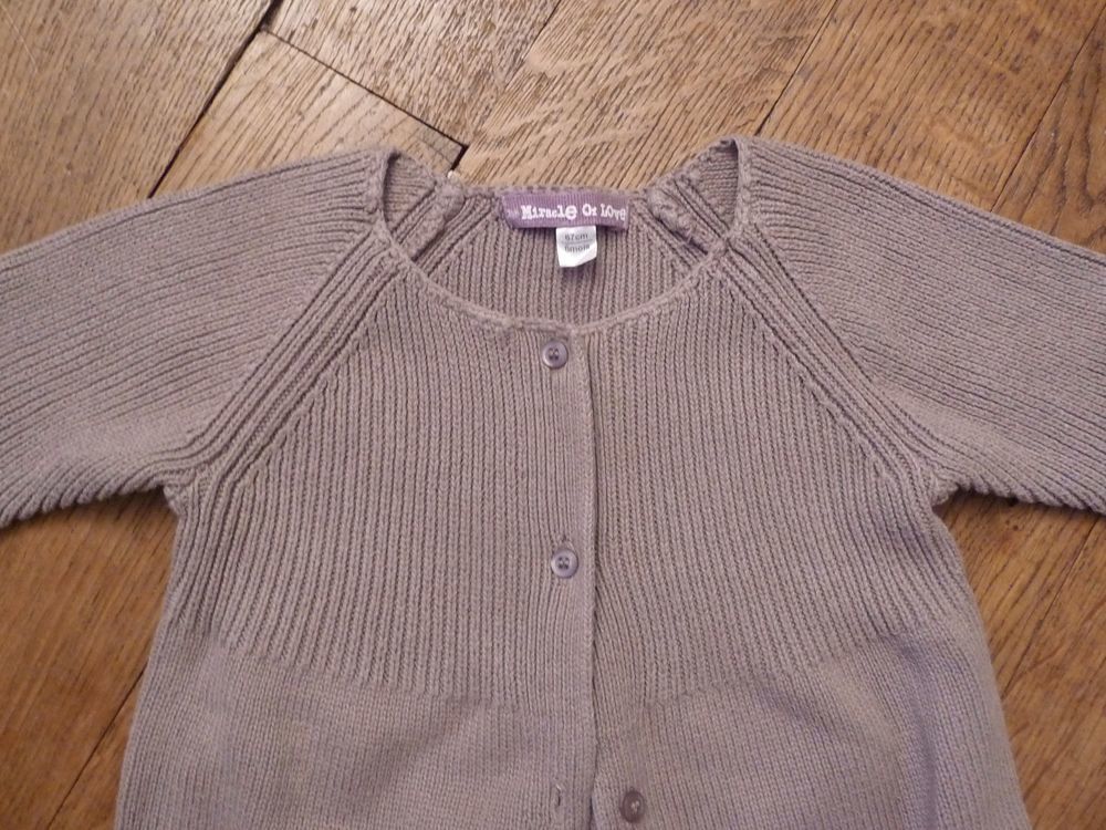 Gilet 100% Coton Marron Clair-Taille 6 mois= 67cm-Verbaudet Vêtements enfants