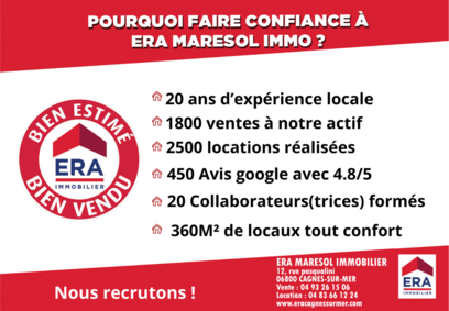 Agence ERA MARESOL IMMOBILIER Cagnes-sur-Mer