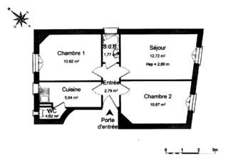  Appartement � vendre 3 pi�ces 45 m�