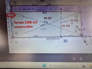  Terrain � vendre 1288 m�