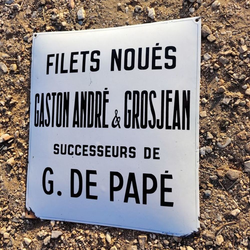 plaque emaillee bombee filets noues Bricolage