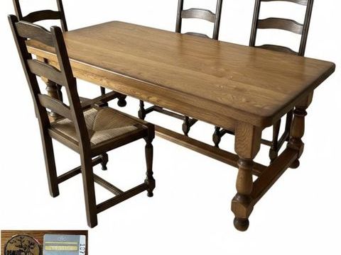 table salle � manger ch�ne massif + 6 chaises 350 Villetaneuse (93)
