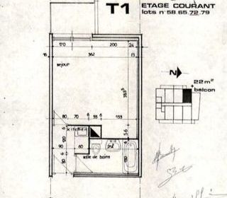  Appartement � vendre 1 pi�ce 21 m�