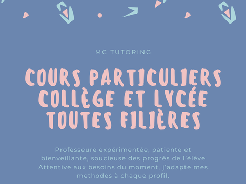 Cours particuliers &agrave; domicile secteur FDF-Schoelcher 0 97200 Martinique