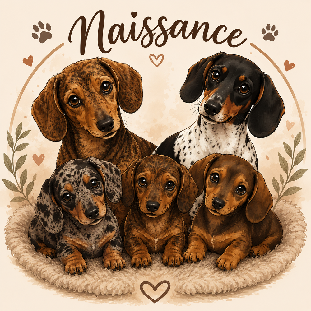   Chiot type teckel kaninchen  