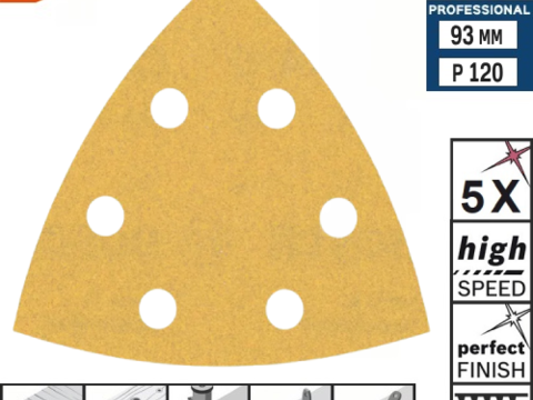 5 Disques abrasifs BOSCH C470 6 Trous 93 mm Grain G120 P120 2 26290 Les granges-gontardes
