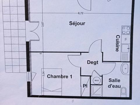   Pavillon F 2 + parking + terrasse + espace vert + club house Maison - 2 pi�ce(s) - 45 m�