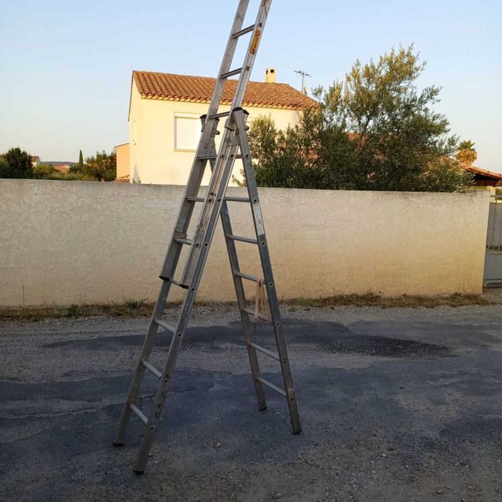 Echelle transformable 3 plans 7 echelons aluminium 5.3m Bricolage