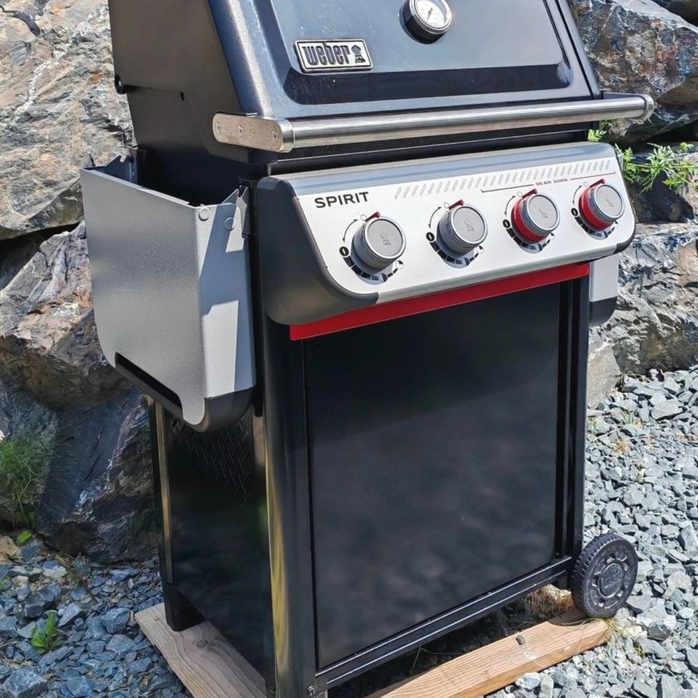 Barbecue &agrave; gaz Weber Spirit E-425 Mix Plancha &Eacute;maill&eacute;e Jardin