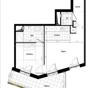  Appartement � vendre 2 pi�ces 46 m�