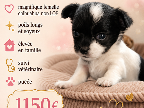 A r&eacute;server chiots chihuahua non LOF 1150 22640 Plénée-jugon