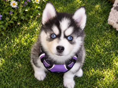 Magnifique Pomsky F3+ / Mini husky 2000 83340 Le luc