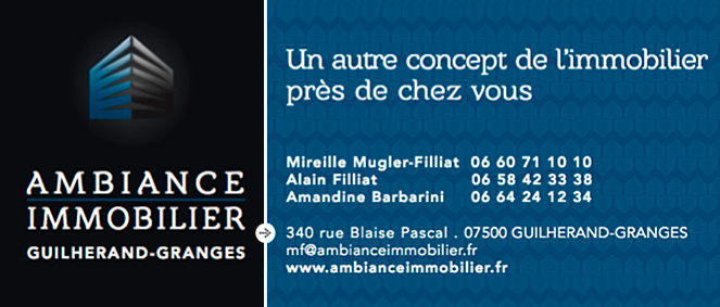 AMBIANCE IMMOBILIER <br>Mireille Mugler Filliat, agence immobilire 07